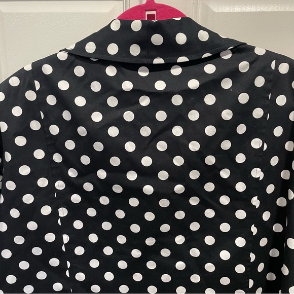 Women’s CJ Banks By Christopher Banks Black Blazer With White Dots, Pockets - Picture 7 of 13